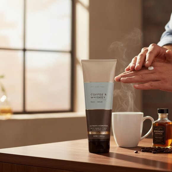 COFFEE WHISKEY Body Cream With SEA BUTTER bath and body works - Picture 1 of 2